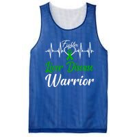 Liver Disease Warrior Heartbeat Fight Green Ribbon Love Gift Mesh Reversible Basketball Jersey Tank