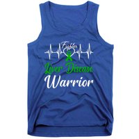 Liver Disease Warrior Heartbeat Fight Green Ribbon Love Gift Tank Top