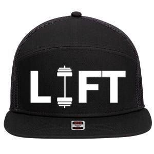 Lift Deadlifting Weightlifting Weightlift Weightlifter Gift 7 Panel Mesh Trucker Snapback Hat