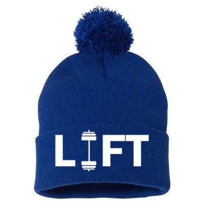 Lift Deadlifting Weightlifting Weightlift Weightlifter Gift Pom Pom 12in Knit Beanie