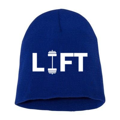 Lift Deadlifting Weightlifting Weightlift Weightlifter Gift Short Acrylic Beanie