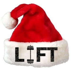 Lift Deadlifting Weightlifting Weightlift Weightlifter Funny Gift Premium Christmas Santa Hat