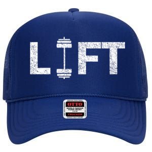 Lift Deadlifting Weightlifting Weightlift Weightlifter Funny Gift High Crown Mesh Back Trucker Hat