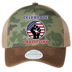 Labor Day With American Flag For Worker And Employees Holiday Cute Gift Legacy Tie Dye Trucker Hat