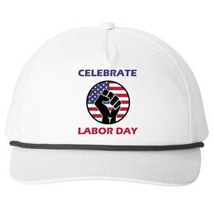 Labor Day With American Flag For Worker And Employees Holiday Cute Gift Snapback Five-Panel Rope Hat