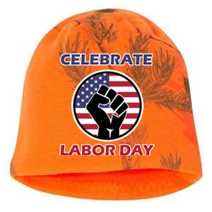 Labor Day With American Flag For Worker And Employees Holiday Cute Gift Kati - Camo Knit Beanie