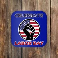 Labor Day With American Flag For Worker And Employees Holiday Cute Gift Coaster