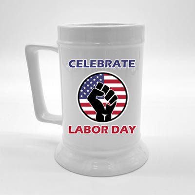 Labor Day With American Flag For Worker And Employees Holiday Cute Gift Beer Stein