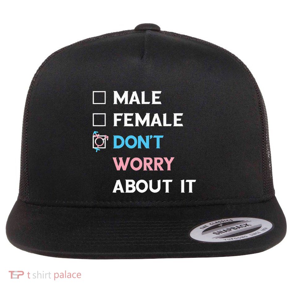 Lgbtq Dont Worry About It Pride Lgbt Flat Bill Trucker Hat