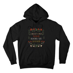 Liberty Dies Where Books Are Banned Books Lover Hoodie