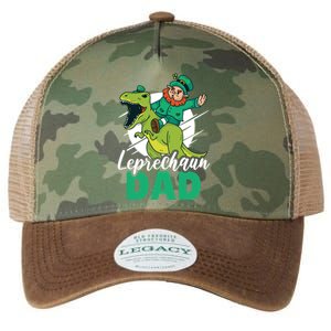 Leprechaun Dad With A Dinosaur Or Trex For St Patrick's Day Gift Legacy Tie Dye Trucker Hat