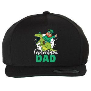 Leprechaun Dad With A Dinosaur Or Trex For St Patrick's Day Gift Wool Snapback Cap