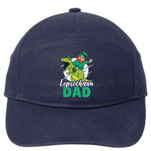 Leprechaun Dad With A Dinosaur Or Trex For St Patrick's Day Gift 7-Panel Snapback Hat