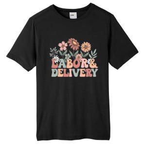 Labor Delivery Wildflowers Labor And Delivery Nurse Tall Fusion ChromaSoft Performance T-Shirt