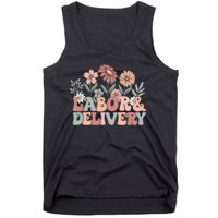 Labor Delivery Wildflowers Labor And Delivery Nurse Tank Top