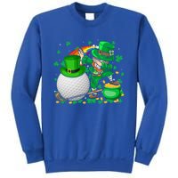 Leprechaun Dabbing With Golf St Patrick's Day Golf Player Funny Gift Sweatshirt