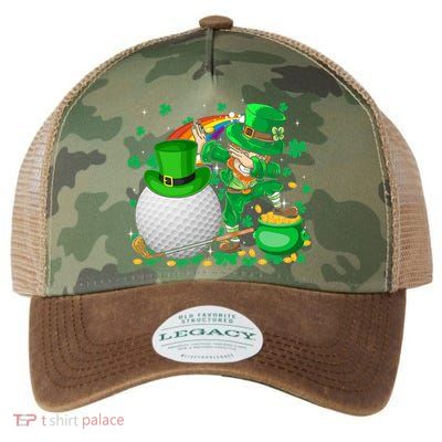 Leprechaun Dabbing With Golf St Patrick's Day Golf Player Gift Legacy Tie Dye Trucker Hat