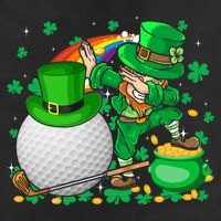 Leprechaun Dabbing With Golf St Patrick's Day Golf Player Gift Cool Comfort Performance Bucket Hat