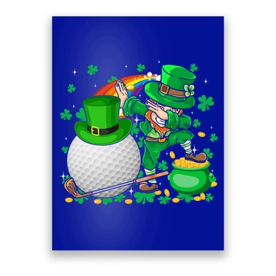 Leprechaun Dabbing With Golf St Patrick's Day Golf Player Gift Poster