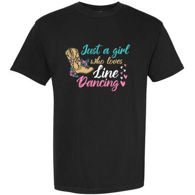 Line Dancing Western Just A Girl Who Loves Line Dancing Garment-Dyed Heavyweight T-Shirt