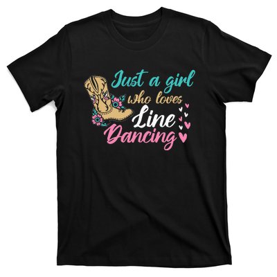 Line Dancing Western Just A Girl Who Loves Line Dancing T-Shirt