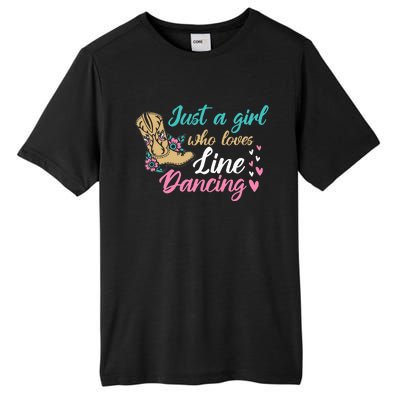 Line Dancing Western Just A Girl Who Loves Line Dancing Tall Fusion ChromaSoft Performance T-Shirt