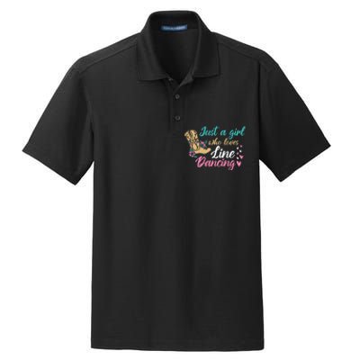 Line Dancing Western Just A Girl Who Loves Line Dancing Dry Zone Grid Polo