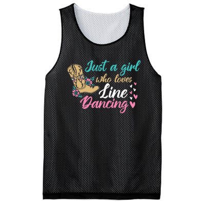 Line Dancing Western Just A Girl Who Loves Line Dancing Mesh Reversible Basketball Jersey Tank