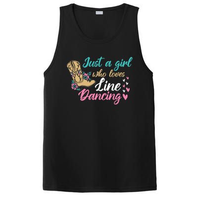 Line Dancing Western Just A Girl Who Loves Line Dancing PosiCharge Competitor Tank