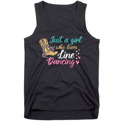 Line Dancing Western Just A Girl Who Loves Line Dancing Tank Top