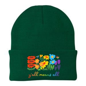 Lgbtq Diversity YAll Pride Means All Flower Knit Cap Winter Beanie