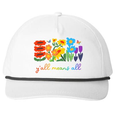 Lgbtq Diversity YAll Pride Means All Flower Snapback Five-Panel Rope Hat