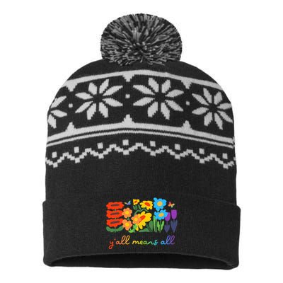 Lgbtq Diversity YAll Pride Means All Flower USA-Made Snowflake Beanie