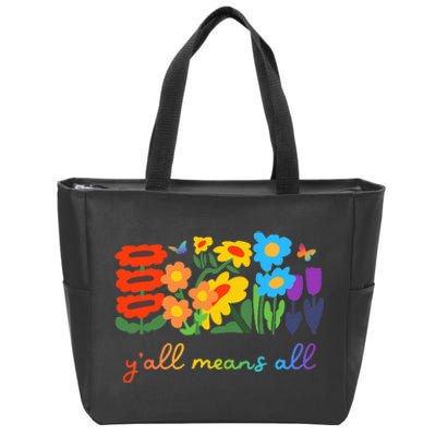 Lgbtq Diversity YAll Pride Means All Flower Zip Tote Bag