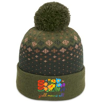 Lgbtq Diversity YAll Pride Means All Flower The Baniff Cuffed Pom Beanie