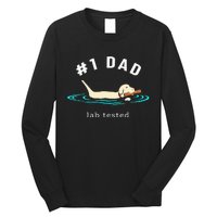 Lab Dad Yellow Labrador Retriever 1 Dad Lab Tested Long Sleeve Shirt