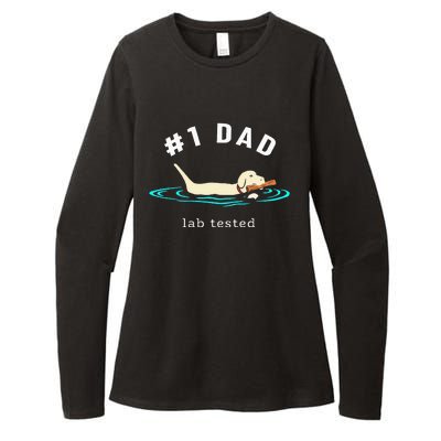 Lab Dad Yellow Labrador Retriever 1 Dad Lab Tested Womens CVC Long Sleeve Shirt