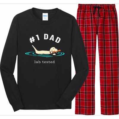 Lab Dad Yellow Labrador Retriever 1 Dad Lab Tested Long Sleeve Pajama Set