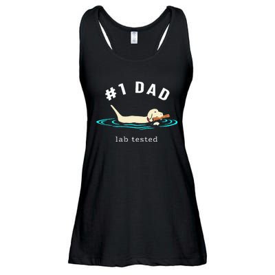 Lab Dad Yellow Labrador Retriever 1 Dad Lab Tested Ladies Essential Flowy Tank