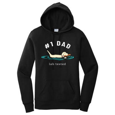 Lab Dad Yellow Labrador Retriever 1 Dad Lab Tested Women's Pullover Hoodie