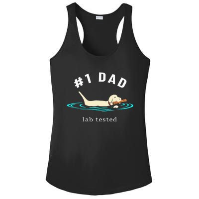 Lab Dad Yellow Labrador Retriever 1 Dad Lab Tested Ladies PosiCharge Competitor Racerback Tank