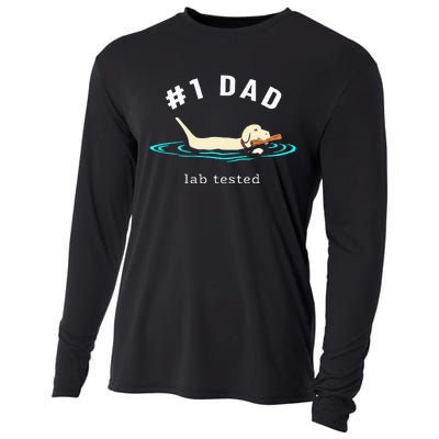 Lab Dad Yellow Labrador Retriever 1 Dad Lab Tested Cooling Performance Long Sleeve Crew