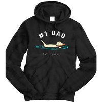 Lab Dad Yellow Labrador Retriever 1 Dad Lab Tested Tie Dye Hoodie