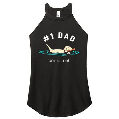 Lab Dad Yellow Labrador Retriever 1 Dad Lab Tested Women's Perfect Tri Rocker Tank