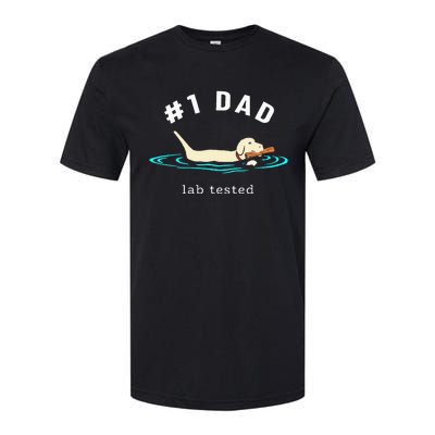 Lab Dad Yellow Labrador Retriever 1 Dad Lab Tested Softstyle CVC T-Shirt