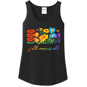 Lgbtq Diversity YAll Pride Means All Flower Ladies Essential Tank