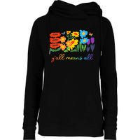 Lgbtq Diversity YAll Pride Means All Flower Womens Funnel Neck Pullover Hood