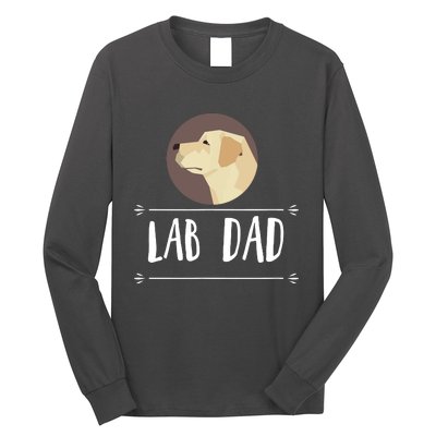 Lab Dad Yellow Labrador Retriever Dog Gift Long Sleeve Shirt