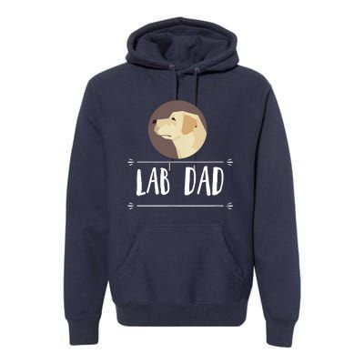 Lab Dad Yellow Labrador Retriever Dog Gift Premium Hoodie