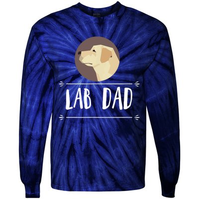 Lab Dad Yellow Labrador Retriever Dog Gift Tie-Dye Long Sleeve Shirt